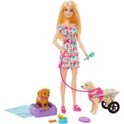 Barbie - Boneca com Animal de Estimação - Cadeira de Rodas Htk37