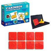 Brinquedo Educativo Carimbos Fundo do Mar com Giz de Cera - Nig