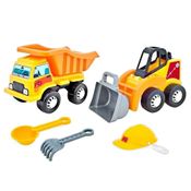 Kit Engenheiro Mirim - Caminhão + Patrola + Capacete - TILIN