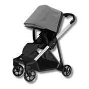 CARRINHO DE BEBE SHINE MELANGE GREY/ALUMINIO - THULE