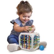 Brinquedo Didático - Cubo Entrelaçado - Encaixar Bolinha - ELKA