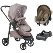 CARRINHO OLYMPUS CHOCOLATE + BEBE CONFORTO GRID + BASE - GALZERANO