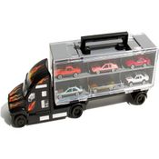 Caminhão Carreta Com 6 Carrinhos, Braskit, Expositor Cegonheira Infantil Brinquedo