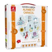 Quebra Cabeça Alfabeto Caracol Educativo Feito de Madeira