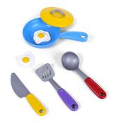 Jogo de Cozinha Infantil Frigideira com acessórios