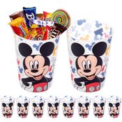 10 Copos Mickey 320ml Lembrança e Sacola Surpresa de Aniversário Infantil