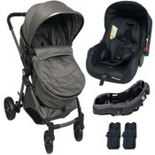 Carrinho de Bebe Bebe Conforto Base Passear Baby Ares Chocolate