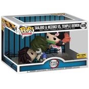 Funko Pop Moment Tanjiro e Nezuko vs Temple Demon #1419