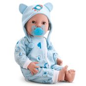 Boneca Newborn Menino Brincando de Pijama Azul – Divertoys