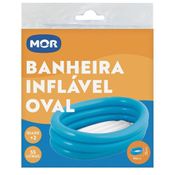 Banheira Inflável Oval Azul Para Bebê 55 Litros 90 x 25 Mor