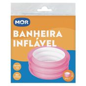 Banheira Inflável Rosa Para Bebê 80 Litros 70 x 30 Mor