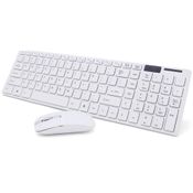 Kit Teclado E Mouse Sem Fio Wifi Usb 1600dpi 2.4ghz Slim Pc Branco TE123