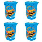 4X SLIME METALIZADO 180G - HOT WHEELS - DOCE BRINQUEDO