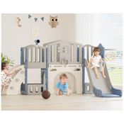 Escorregador 9 em 1 XJD, Escorregador para Bebês a Partir de 1 Ano, Playground com Cesta de Basquete, Para Interior e Exterior (Azul), para Crianças.