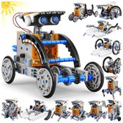 Robô Educacional STEM 13-EM-1 Movido A Energia Solar Para Crianças De 8 A 12 Anos, Kit Científico DIY Para Experimentos Robóticos.