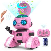 Robô para Meninos e Meninas: Robô Recarregável com Controle Remoto, Demonstração Automática, Projeção de Luz, Dzxlin.