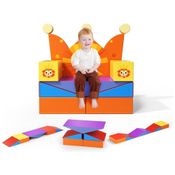 Blocos de Espuma Lischwert Tema Leão, Soft Play para Bebês de 1 a 3 Anos, 8 Peças com Bloco e Túnel Dobrável.