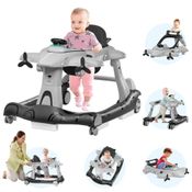 Andador Xilingol 6 em 1 com Rodas de Velocidade Ajustável, Altura Ajustável, Assento Acolchoado, Dobrável, para Bebês de 6-12 Meses, Empurrável.