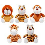 5 Pelúcias para Decorar o Quarto do Bebê Nichos Leão Girafa Tigre Macaco e Onça