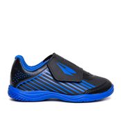 Chuteira Azul/Preta Futsal Fechamento Velcro Infantil Dray Indoor