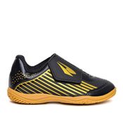 Chuteira Preto E Dourada Futsal Dray Indoor Sola Antiderrapante