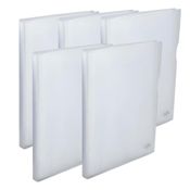 Kit 5 Pastas Catalogo C/40 Plasticos Cristal Top Line Dello