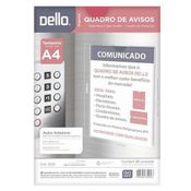 Quadro De Avisos Flexivel A4 Cristal Auto Adesivo Dello
