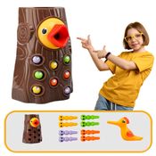 Brinquedo Pica-Pau Pega Minhocas Jogo Incentivo Criatividade