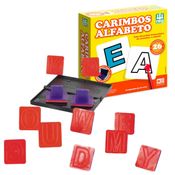 Carimbo Alfabeto 26 Letras C/ Giz De Cera Escolar Pedagogico