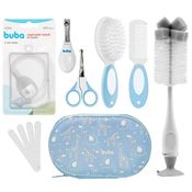 Kit Cuidados Bebê Buba Meninos Azul 11 Pçs e Estojo Original
