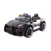 MINI CARRO ELETRICO POLICIA 12V PRETO - IMPORTWAY
