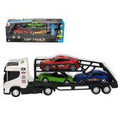 Caminhão Cegonheira com 3 Carrinhos Caminhaozinho Branco
