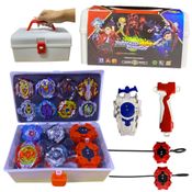 Beyblade Maleta 12 Beys +3 Lançadores e Pegada Grip