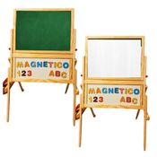 Quadro Magnetico Negro Infantil com pés + Letras e Numeros