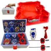 Beyblade Combo Maleta 12 Beys + Arena Qd Vermelha
