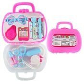 Conjunto Maleta Médica Infantil Acessórios Rosa Kit Medico Dra