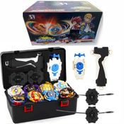 Beyblade Maleta 8 Beys + 3 Lançadores e Pegada Grip
