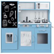 Cozinha de Brinquedo Realista em Madeira para Crianças de 3 a 6 Anos, Best Choice, Azul