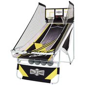 Basquete Eletrônico Hall of Games Xtra Long Shot EZ-Fold Jogo de Basquete Arcade Premium com Rack de Armazenamento para 4 Bolas, Dobrável.
