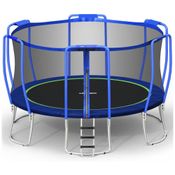Trampolim Zupapa Design sem lacunas, capacidade de 680 kg, para crianças, com rede de segurança, ideal para quintais.