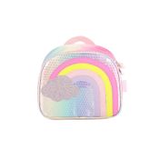 Lancheira Escolar Luxcel Up4You ArcoIris Nuvem Rosa