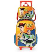 Kit Mochila Rodinhas Lancheira Luxcel Toy Story Laranja