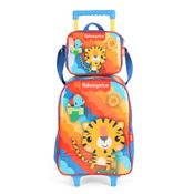 Kit Mochila Rodinha Lancheira Luxcel Fisher-Price Colorido