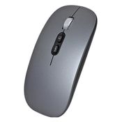Mouse Sem Fio Bluetooth Wireless Recarregável E-1300 Pro Prata