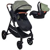 CARRINHO DE BEBE 3 EM 1 APOLO VERDE E BEBE CONFORTO ACONCHEGO - PASSEAR BABY