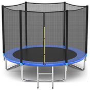 Cama Elastica Capacidade até 700 kg com Luz e Cesta de Basquete, LHX, Azul