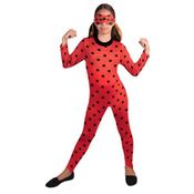 Fantasia Infantil Premium Ladybug Roupa com Máscara Original