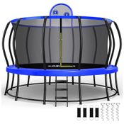 Trampolim Zupapa 816 kg de capacidade, estrutura dupla 2025, design sem lacunas, postes curvados, disponível em 4,9m, 4,6m, 4,3m e 3,7m para