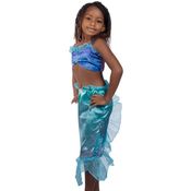Fantasia Infantil Premium A Pequena Sereia Roupa Original