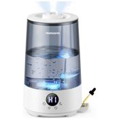 Umidificador 3 em 1, 3,6L com Difusor de Aroma, sem BPA, Luz Ultrassônica de 7 Cores e Silencioso 16 dB, 220V, Homvana, Branco